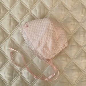 Baby pink bonnet